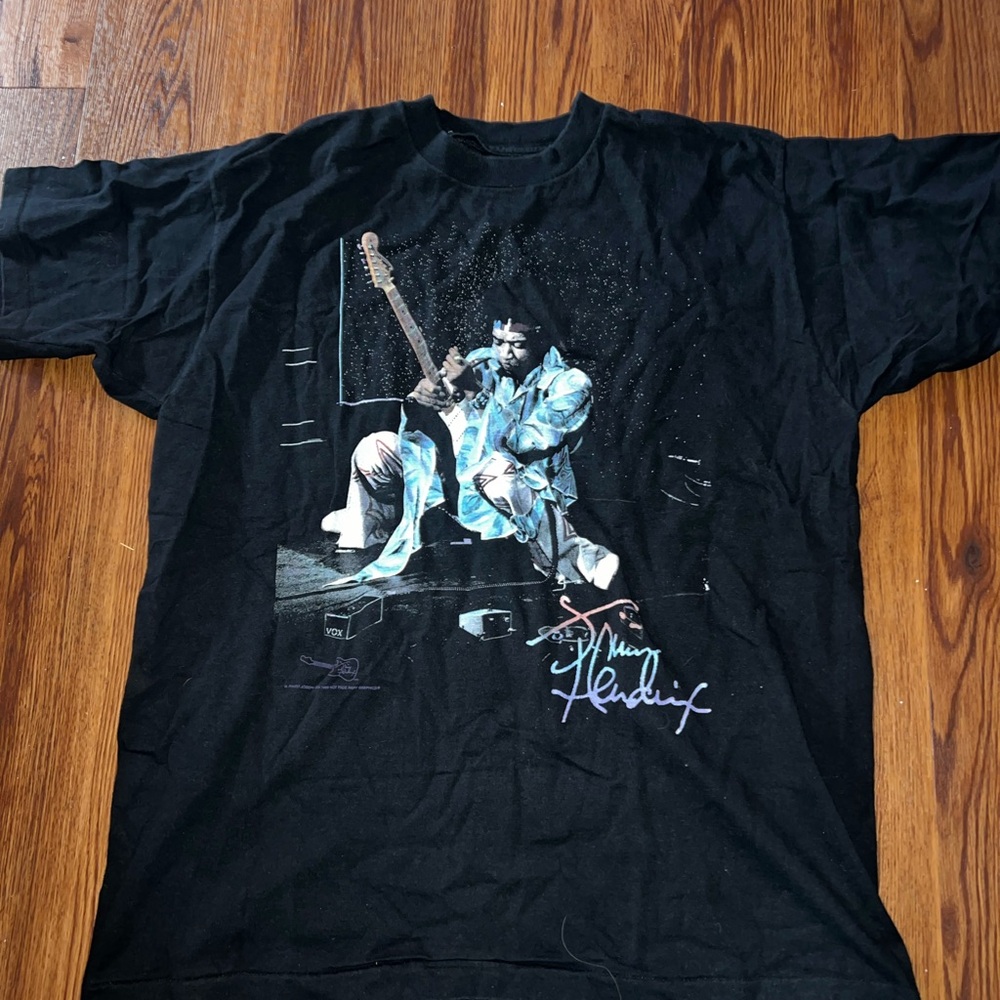 vintage 1990s Jimi Hendrix "Foxy Lady" graphic T-shirt